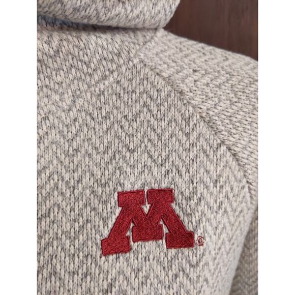 University Of Minnesota Large Womens Gray Sweatshirt Embroidered Logo Hoodie - Picture 4 of 11